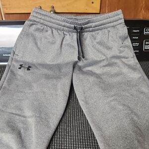 Under Armour Gray Kids' Jogger Sweatpants with Black Logo